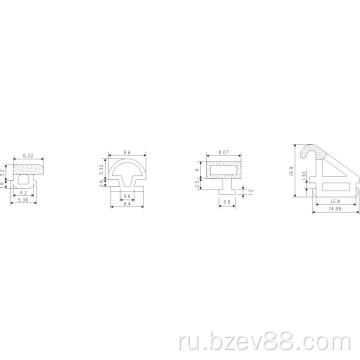 Дверь алюминиевой сплава и уплотнительная полоса